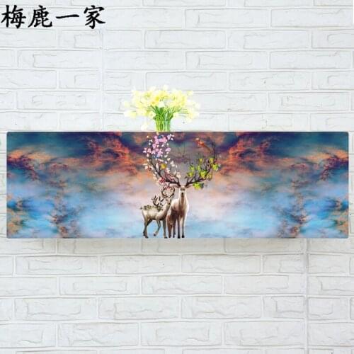 Indoor Air Conditioner Cover Wall Mounted Decorative Hood Embroidery 74 79 81 83 86 89 95 105 x 30 x 20cm Wapiti