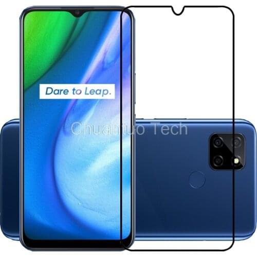 75 Pcs/Lot 2.5D Premium Tempered Glass for Realme V3 5G Full Cover Screen Protector Protective Film for Realme V3