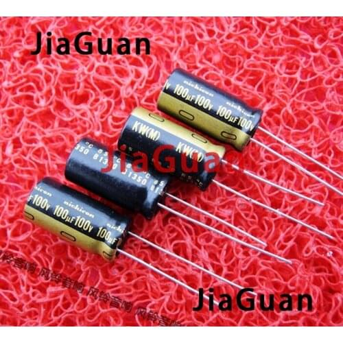 10pcs NICHICON KW 100V100UF 10X20MM audio electrolytic capacitor 100uF/100v kw 85 degrees FW upgrade version 100uf 100v