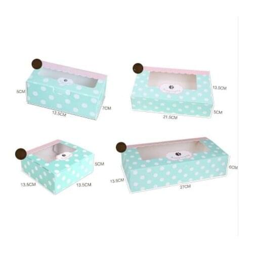 20pcs Brown Kraft Biscuit Packaging paper Box with pvc window paper Gift Boxes for cake Corrugated Cake window Box