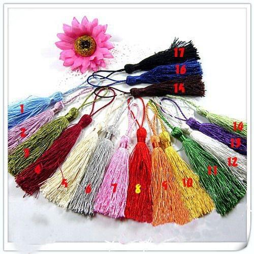 200pcs/lot Multicolor optional polyester Charm tassel for home decore curtain fitting bookmark curtains 020001023