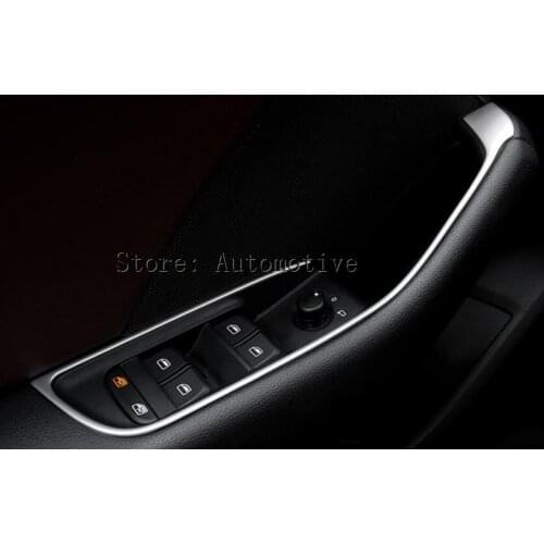 For Audi A3 8V Interior Door Armrest Window Switch Button Cover Strip 2012-2015 4pcs