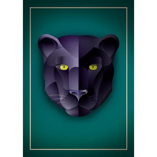 Abstract Geometry Animals 5D DIY Poured Glue Diamond Painting Kits Scalloped Edge Unique Handcraft Gift Wall Decoration Canvas