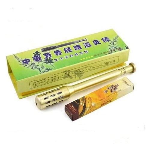 Big Moxa Roller Pure Copper Moxa. Stick Facial Abdomen Moxibustion Massage. Moxa Roll Burner Stick Body Health Care