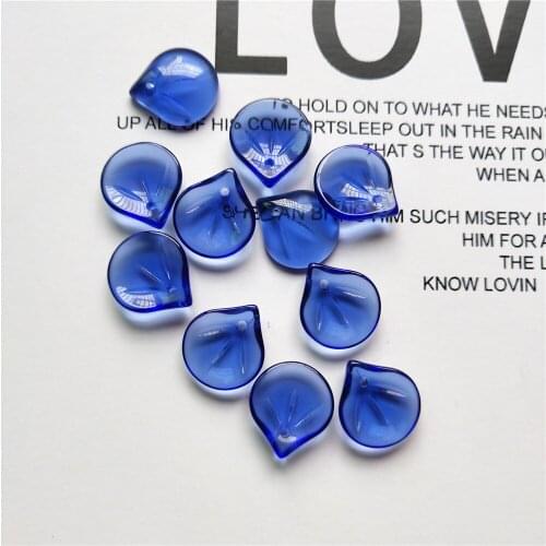 10pcs Crystal Plum Flowers Petal Shape Lampwork Beads Czech Glass Beads for Jewelry Making Hairpin Handmade DIY Accessories