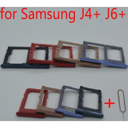 For Samsung Galaxy J4 Plus J4+ J415 J415F J415FN J415G J415GN Original Phone Housing SIM Tray Adapter Micro SD Card Tray Holder