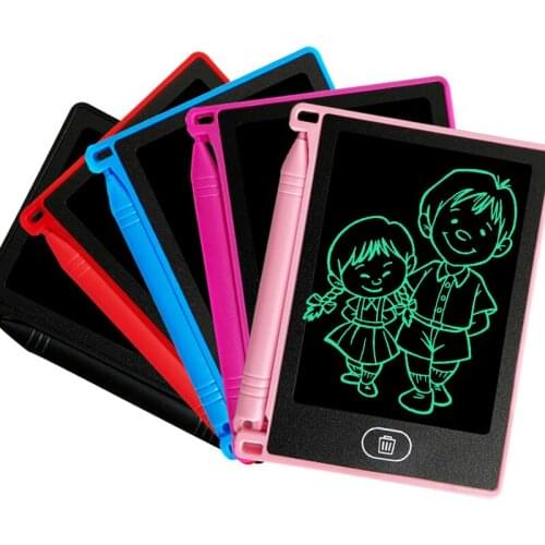4.4 Inch LCD Writing Board Electronic Drawing Interactive Game Board Digital Color Writing Board Gift Pen for Children and Adult