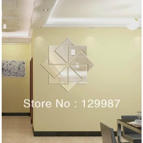 2013 hot selling DIY arylic emoveable wall mirror sticker