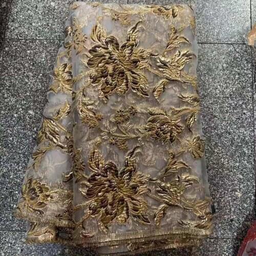 XIUYSAI Latest Nigerian Brocade Laces Fabric High Quality Jacquard pink french Tulle Lace Fabric for nigeria party dress SL187