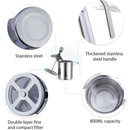 Stainless Steel Milk Frothing Pitcher 800ml Milk Coffee Steam Pitcher Milk Jug Cup Suitable for Espresso Latte Art Frothing Milk