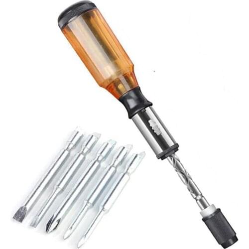 5 In 1 Ratchet Screwdriver Set Push Pull Multi-bit Repair Hand Tool Kit Woodworking Multi Tool Household Rotary Hand Tool Kits