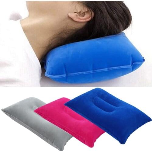 Outdoor Inflatable Pillow Portable Mini Collapsible Ultralight Air Pillow PVC Nylon Sleep Bedroom Travel Hiking Beach Camp Gears