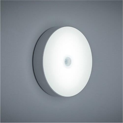 6 LED PIR Motion Sensor Night Light Auto On/Off for Bedroom Cabinet Wireless USB Rechargeable Warm White/White Light