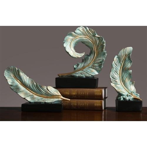 Nordic Art Abstract Feather Crafts Decoration Modern Minimalist Living Room Porch Office Furnishing Villa Model Room Decorations