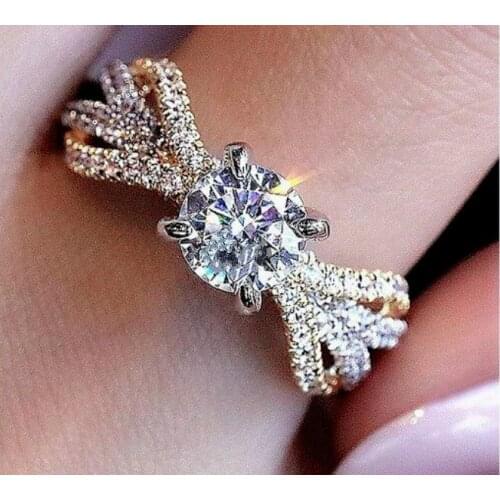 Engagement Rings Luxury Brand Rose Gold Ring Women Rings For Women Promise Ring Love Ring Girls Rings Women Jewelry Ring Size 5