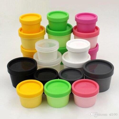 50G Candy Color Plastic Cosmetic Mask Cream Jars With Plastic Liner Cosmetic Cream Pot Containe Makeup Eye Shadow Nail Powder Je