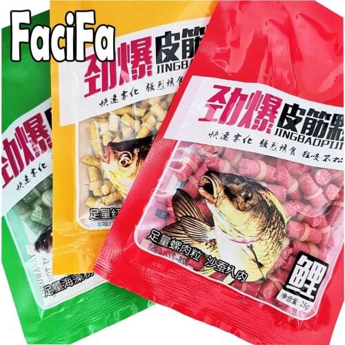 50 or 100 pcs Carp Fishing Hollow Bait Grass Carp Baits Fishing Baits Lure Formula Insect Particle Boilie Pellets Hook Up Baits