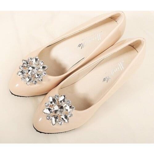QYY Fashion Women Shoe Buckle Flower Austrian Crystal Bridal Shoe Accessories Jewelry Wedding Shoe Clips for Bride Gifts