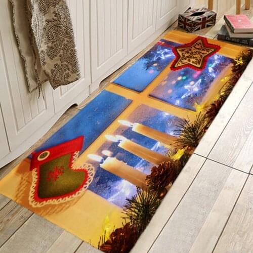 Christmas Rug Christmas Gift Hallway Carpets and Rugs for Bedroom Living Room Carpet Kitchen Bathroom Anti-Slip Floor Mats