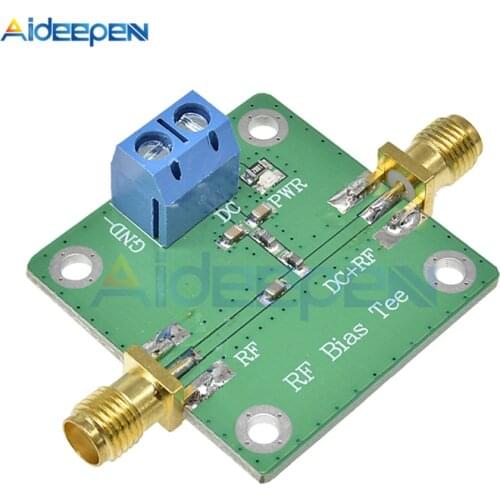 50V 500mA DC Bias Tee Wideband 10-6000 MHz 6GHz RF Microwave DC-blocker Module For HAM Radio RTL SDR LNA Low Noise Amplifier