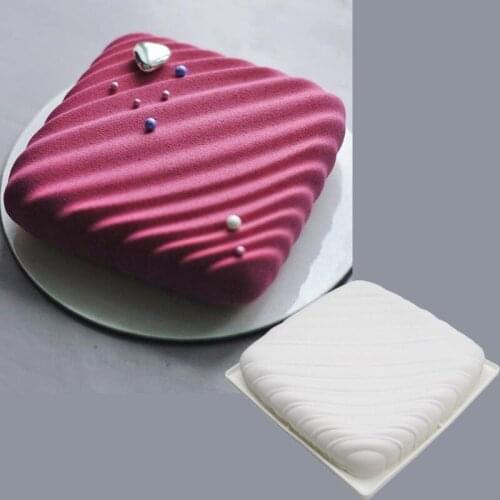 Diagonal Stripes Mousse Mold Silicone Reusable Baking Accessories 3D DIY Manual Cake Mould Decorate Kitchen Food Bakeware Tools