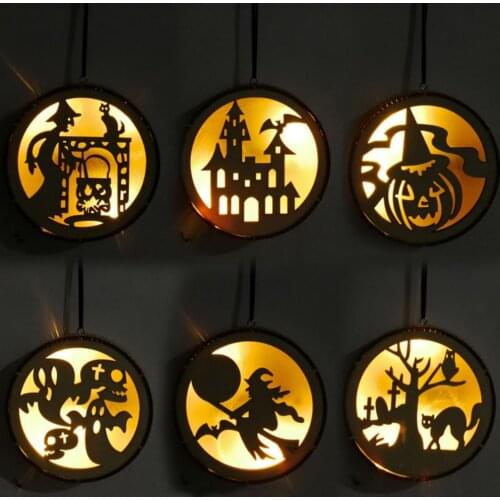 Halloween Light Decoration Photo Props Cake edge Pumpkin Party Disposable Tableware Happy Halloween Party Decor For Home 2021