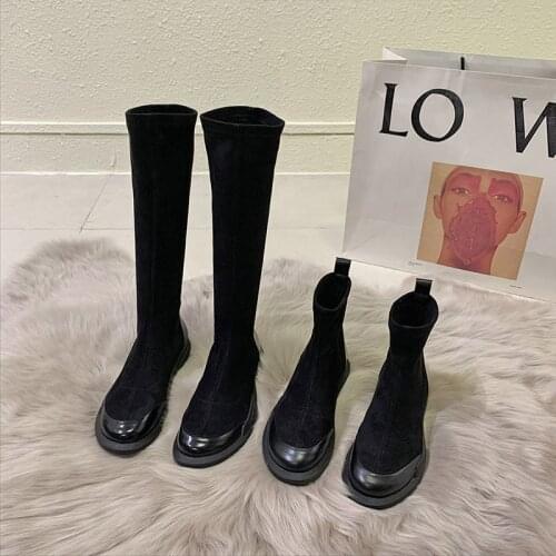 Womens high boots womens high boots 2020 new all-match boots spring and autumn single boots womens short boots