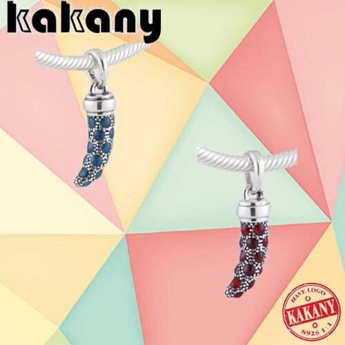 2021 New High Quality 1:1 S925 Sterling Silver Inlaid Zircon Pepper Pendant Girl Original Diy Bracelet Making Jewelry Gift