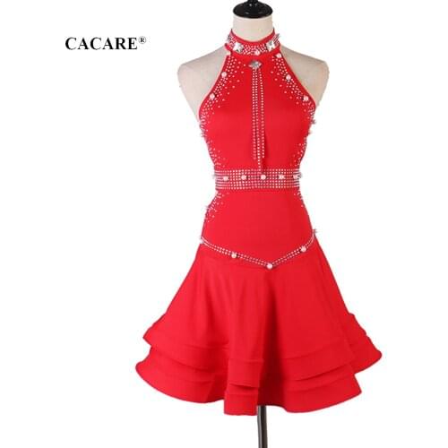 Latina Latin Dance Dress Women Elegant CHEAPEST Salsa Fringe Dancing Wear Clothes Costumes Customize D0934 Ruffled Hem