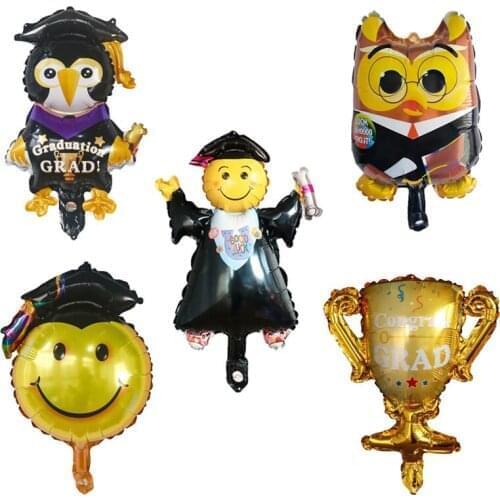 10Pcs Mini Graduation Balloon 2021 Gift Foil Balloon Congratulation Graduation High School Graduation Party Decorations Supplies