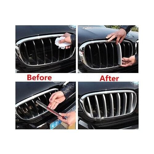 Matte Front Center Grill Grid Grille Cover Trim 14pcs For BMW X5 F15 2014-2017