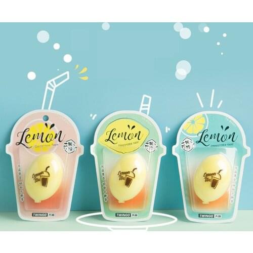 24 pcs/lot Creative Lemon 6M Correction Tape Cute Tapes Promotional Stationery gift School Office Supplies