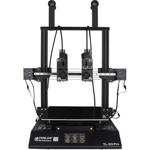 New TENLOG TL-D3 PRO With TMC2208, Independent Dual Extruder 3D Printer, 300 Degree High temperature Nozzle