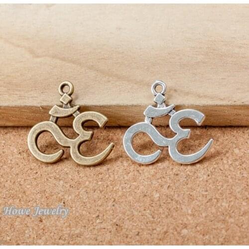 42pcs Vintage Charms 3D OM yoga Pendant Fit Bracelets Necklace DIY Metal Jewelry MakingD015