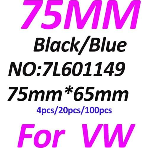 4x20x100x For vw Passat B6 B7 CC Golf MK5 MK6 Tiguan 75MM 76MM Car Wheel Center Hub Caps Rims Wheel Center Covers Dustproof