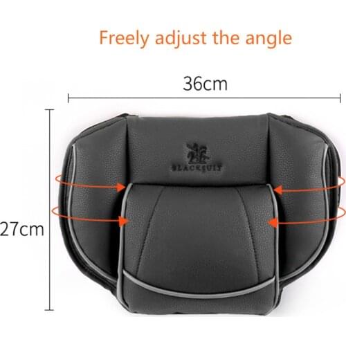 Angle Car Headrest Car Adjustable Leather Pillow S-class Maybach Neck Protector Cushion Seat Headrest Restraint FIt Most Car
