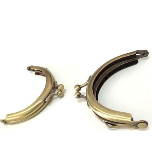 Antique Brass Half Round Ball Purse Frame - 7cm