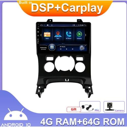 2 Din Android 10 Car Radio Multimidia Player GPS Navi For PEUGEOT 3008 2013-2015 (Automatical Air Conditioner)DSP Carplay 4G+64G