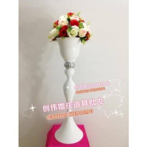 Free Shipping 2018 White Wedding Flower Vase Wedding Table Centerpiece 82cm(H) 10 pcs/lot