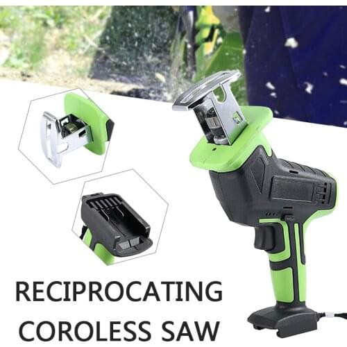 88VF Cordless Electric Reciprocating Saw + 4 Saw Blades Wood Metal Cutter Portable Woodworking Cutting Tool