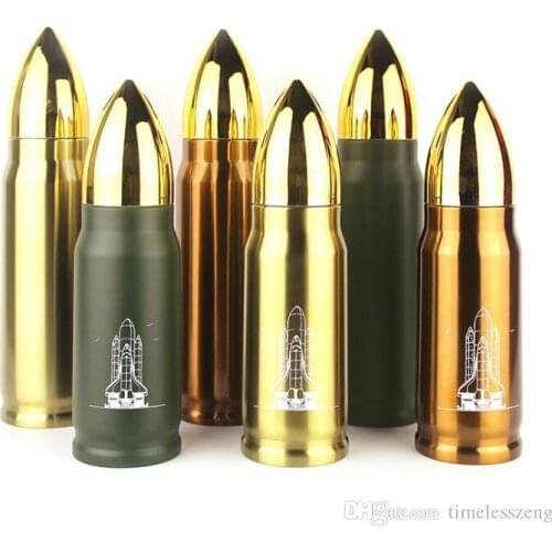 350ml 500ml Bullet Vacuum Cup Stainless Steel Thermos Bottle Creative Travel Water Bottle Outdoor Sports Travel Drinkware