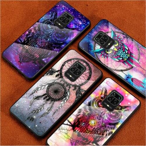 Tempered Glass Cover Owl catcher For Xiaomi Redmi Note 10 10S 9T 9S 9 8T 8 7 Pro Max Shockproof Shell Phone Case