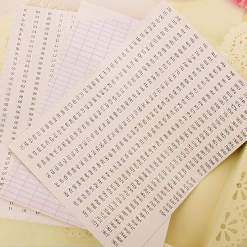 Cross Stitch Number Digital Sign Digital Sticker For DMC Floss Auxiliary Material Tool Accessories Line Sign Color Number Label