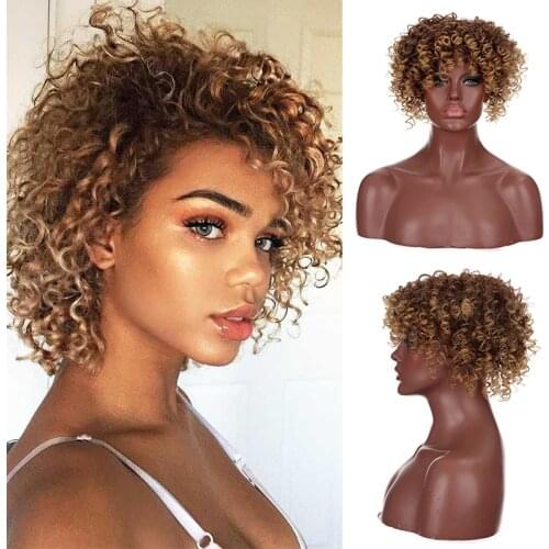 DIANQI Synthetic Natural Black Brown Yellow Hair Topper With Bangs Clip In Hair Extensions Hairpieces Heat Resistant For Women