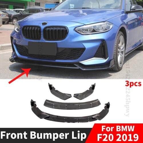 Carbon Fiber Look Lower Front Bumper Lip Chin Diffuser Spoiler Protector Trim Styling Facelift For BMW F20 2019