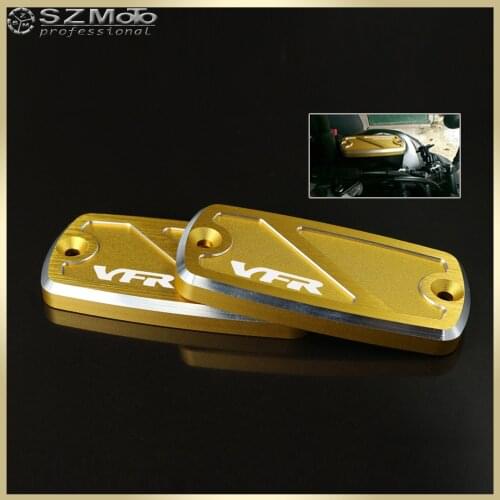 For Honda VFR VFR800X VFR800F VFR1200X Motorcycle Accessories Front Brake Cylinder Fluid Reservoir Cover Cap With Logo CNC