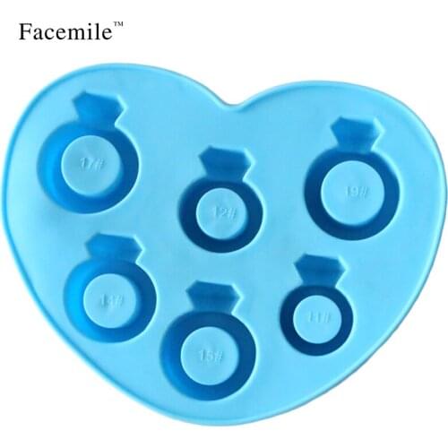 Facemile Brand Silicone Ice Cube Tray Chocolate Candy Jelly Molds Fondant Cake Decoration Tools For Valentines Day Xams Holiday