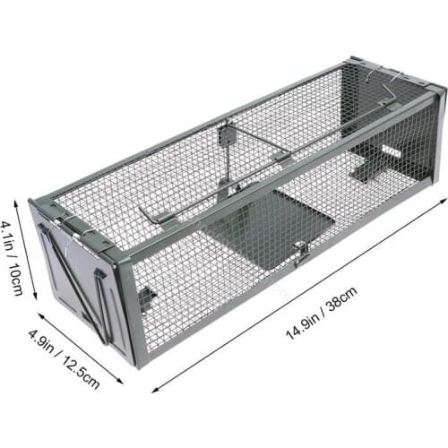 Humane Animal Live Cage Rat Cage Trap Home Use Mouse Catcher Live Rodent Control Household Military Green Squirrel Cage (Green)