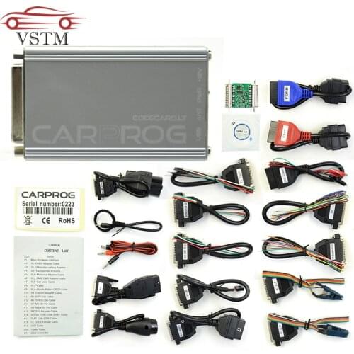 Carprog V10.05 V8.21 V10.93 Car Prog ECU Chip Tunning Car Repair Tool Carprog Programmer with All 21 Adapters Diagnostic Tool