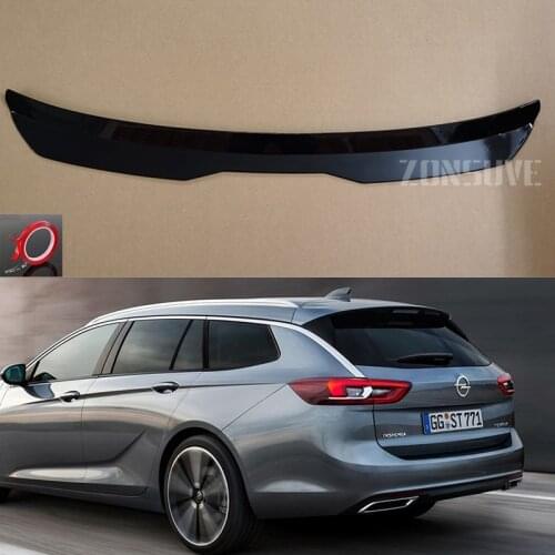Use For Opel Insignia 2017 Year Roof Spoiler Carbon Fiber Look Accessories Body Kit Factory Style